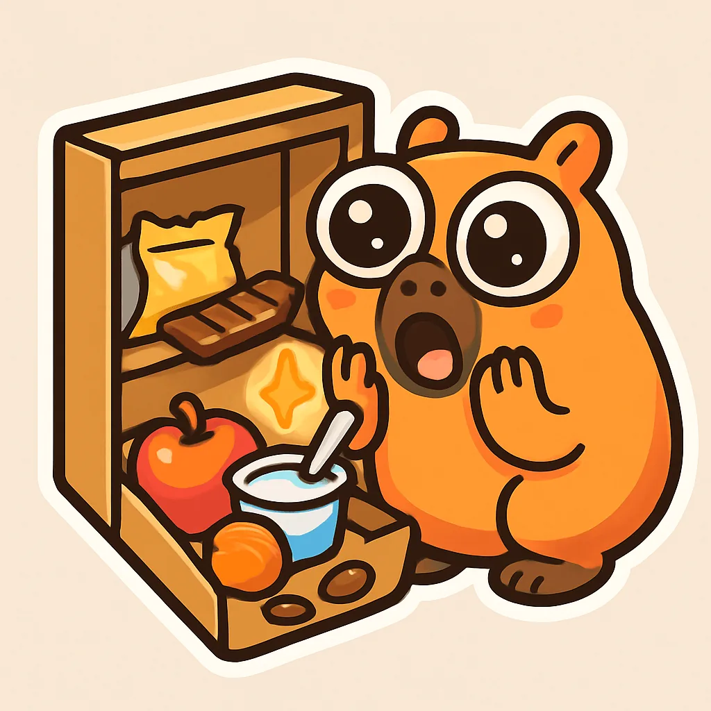 One swap: the afternoon snack illustration