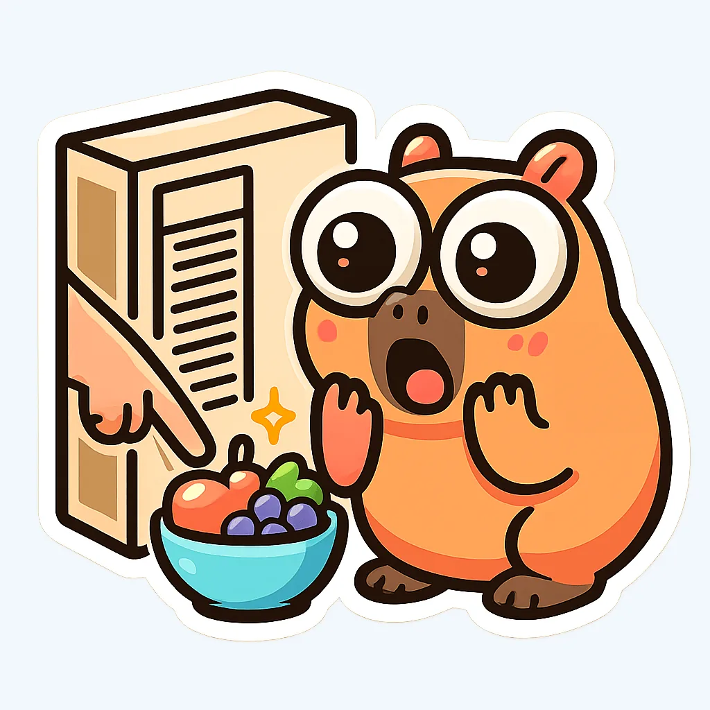 Reading a label from the bottom up illustration