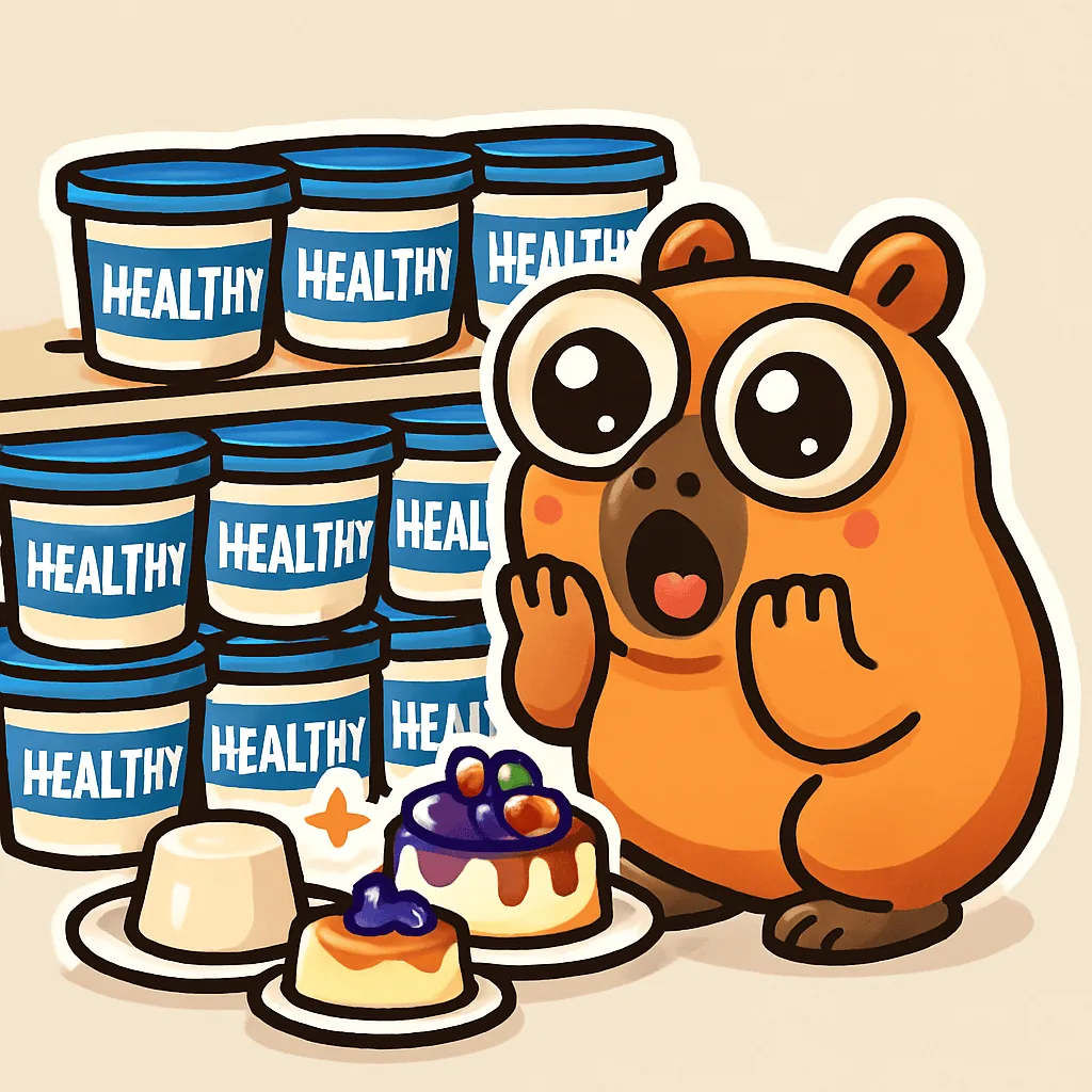 Walking the yogurt aisle illustration