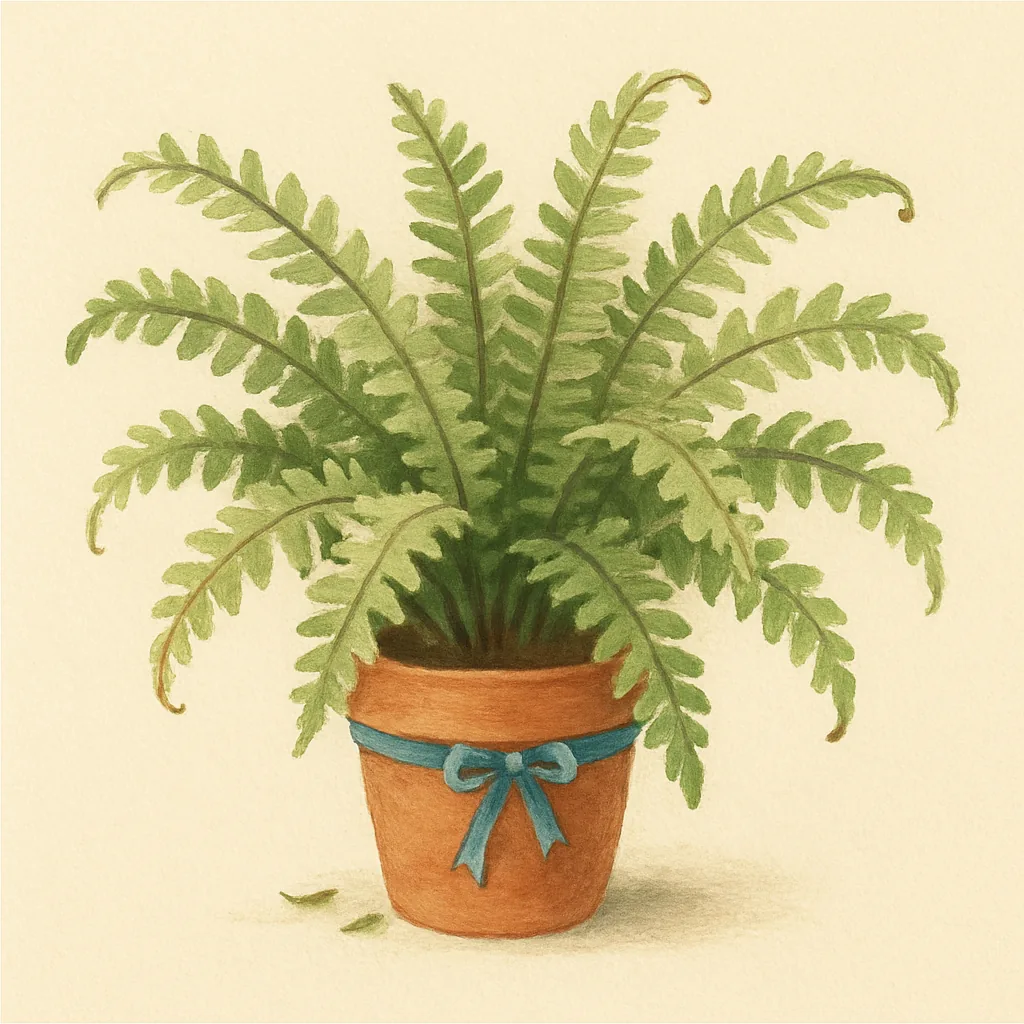 Boston fern, the one that tells you everything illustration
