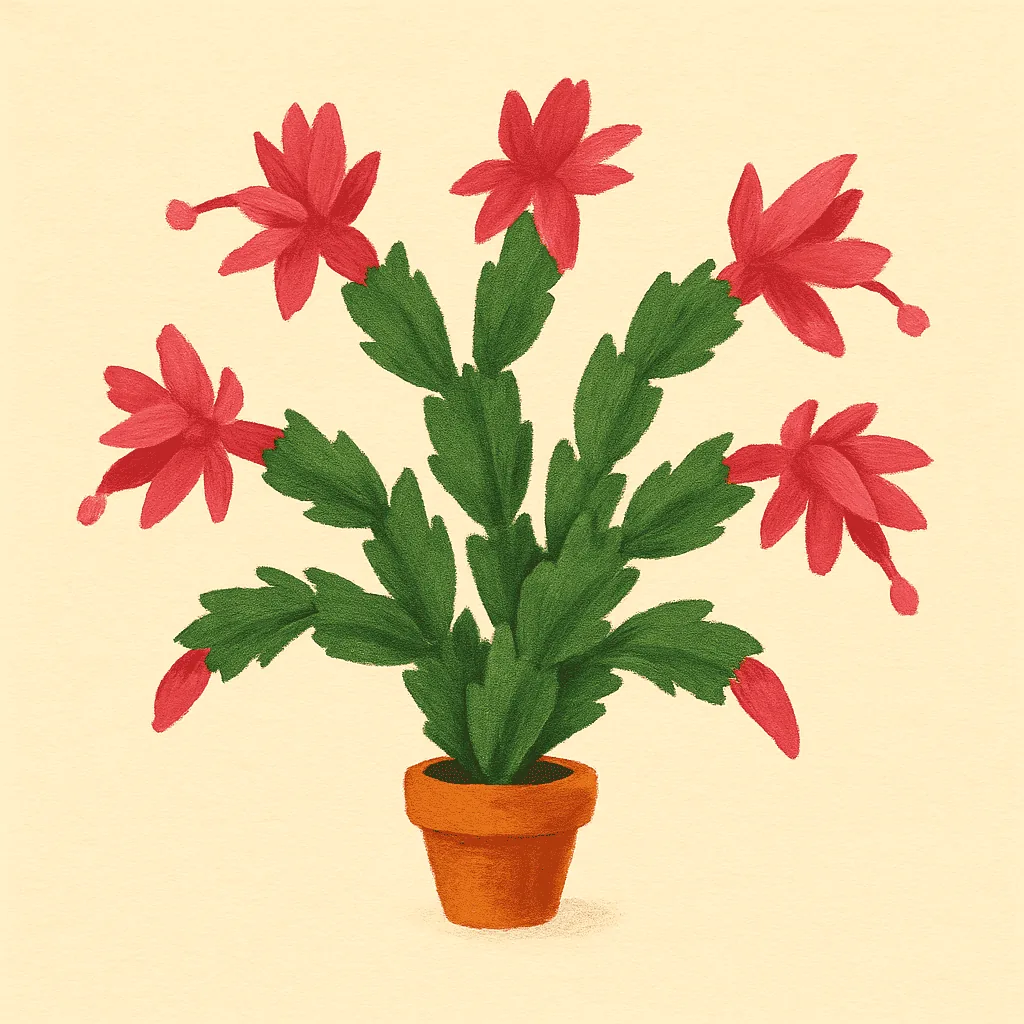 Christmas cactus illustration