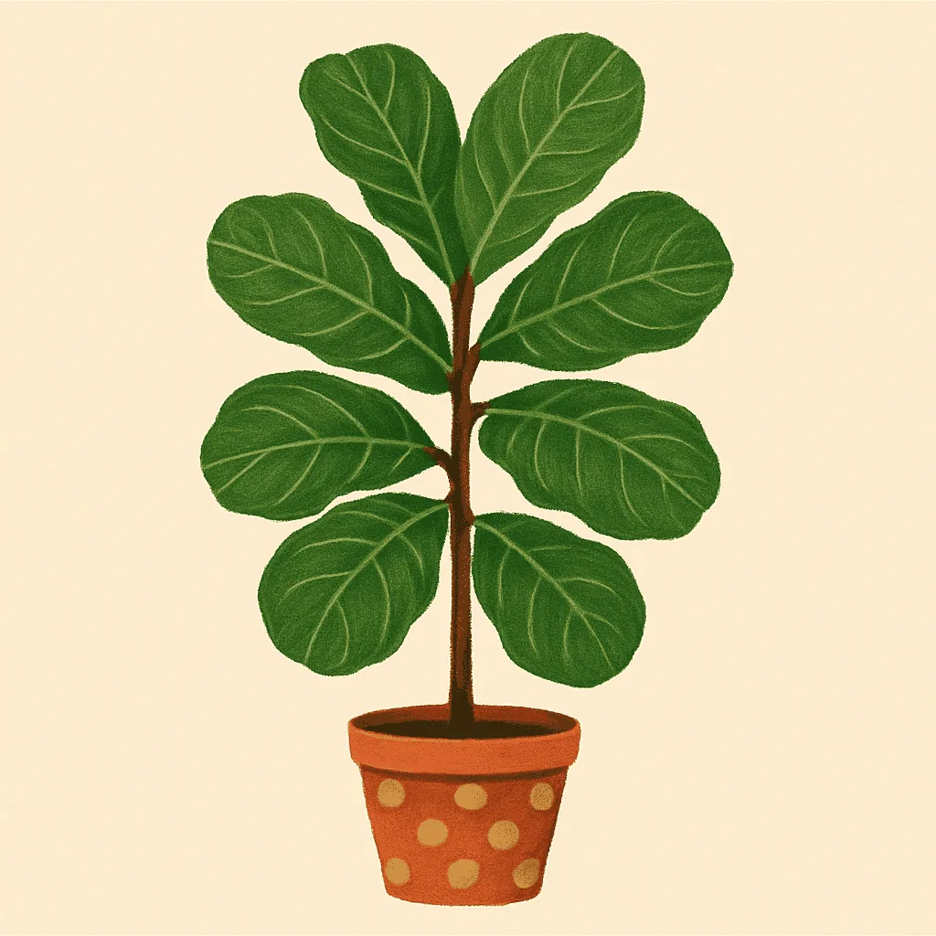 Fiddle-leaf fig illustration