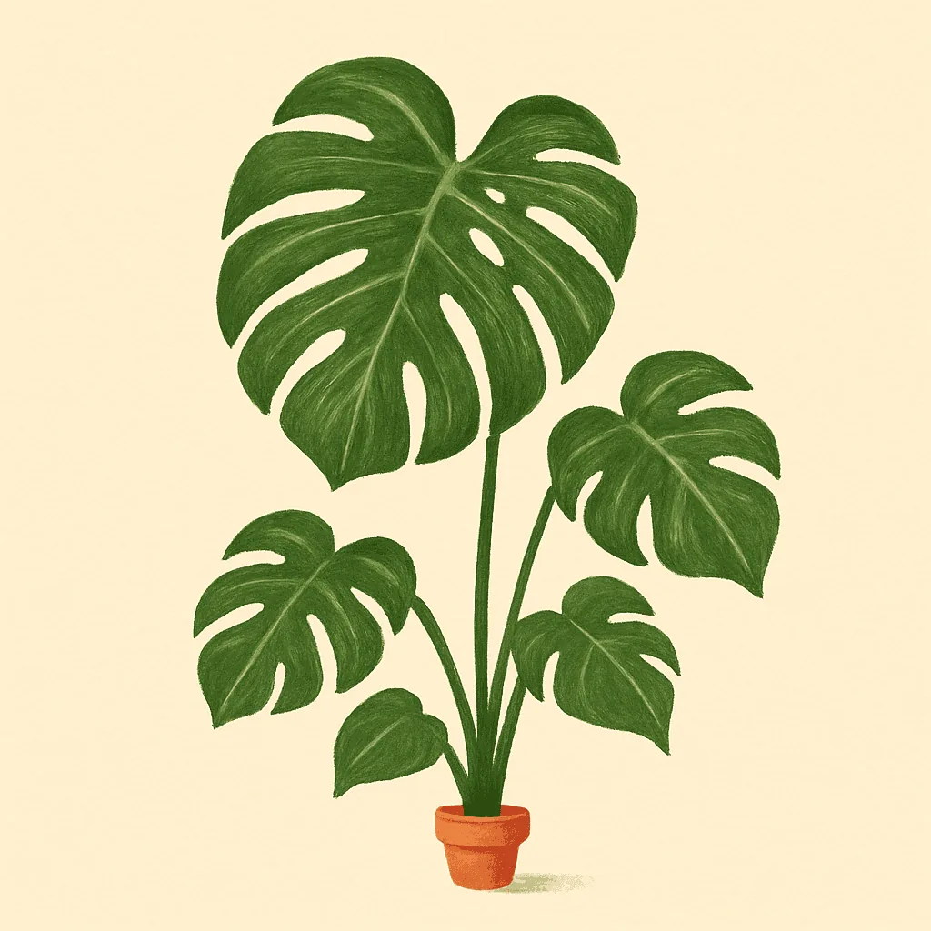 Monstera deliciosa illustration