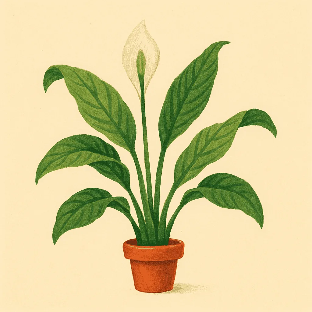 Peace lily illustration