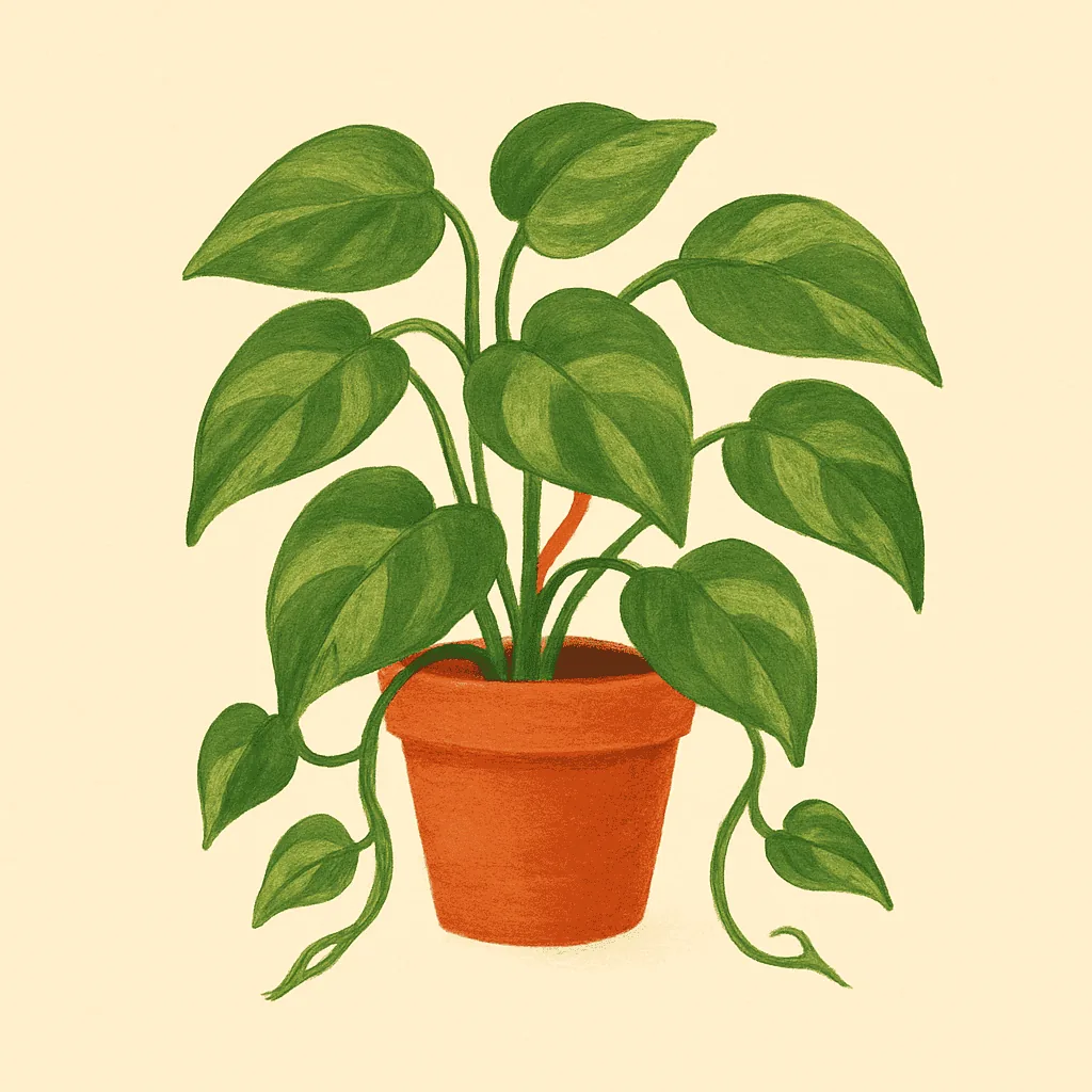 Golden pothos illustration