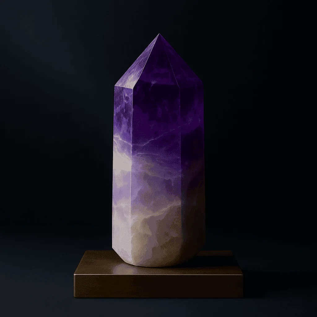 Telling amethyst from dyed quartz and glass illustration