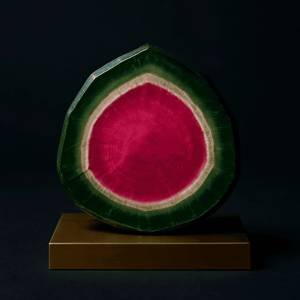 Tourmaline, from schorl to watermelon illustration