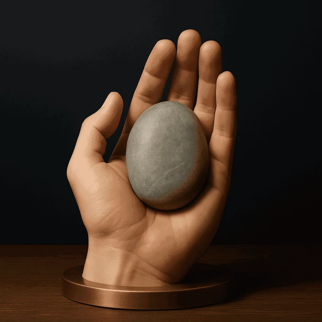 When a stone is ready to leave the collection illustration