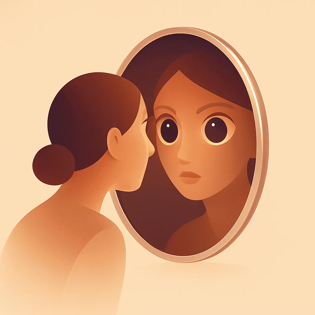 What the mirror shows at night illustration