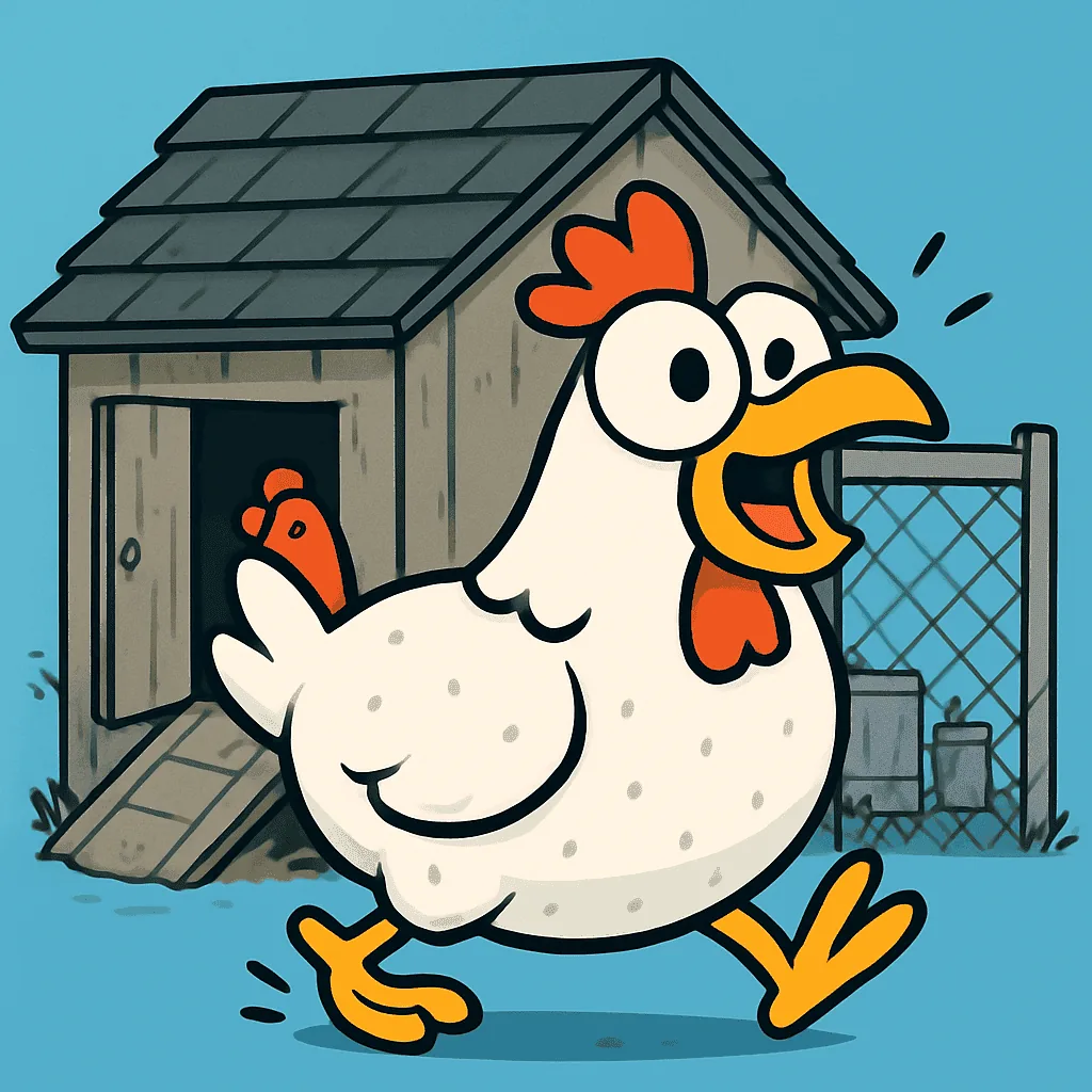 Walking the coop before the cold illustration