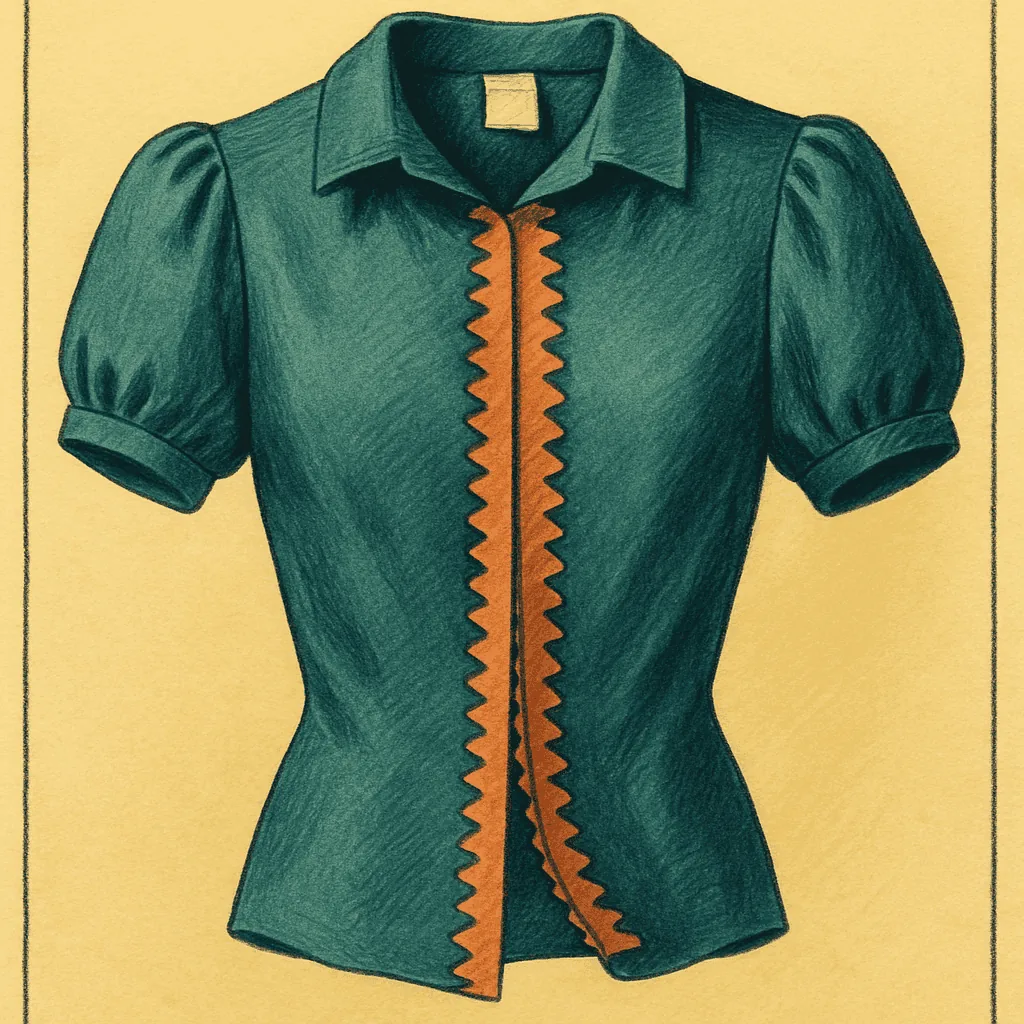 The seam finish gives the decade away illustration
