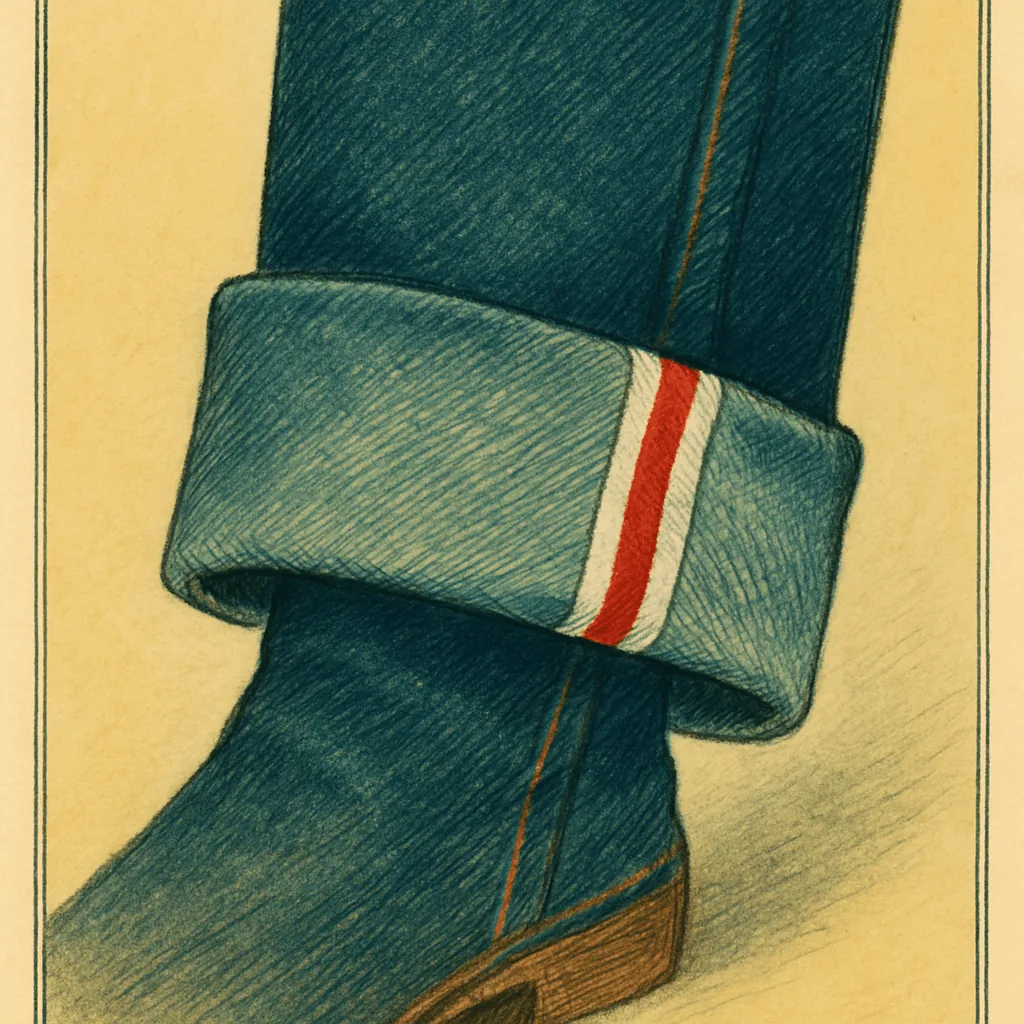 Reading the selvedge before the tag illustration