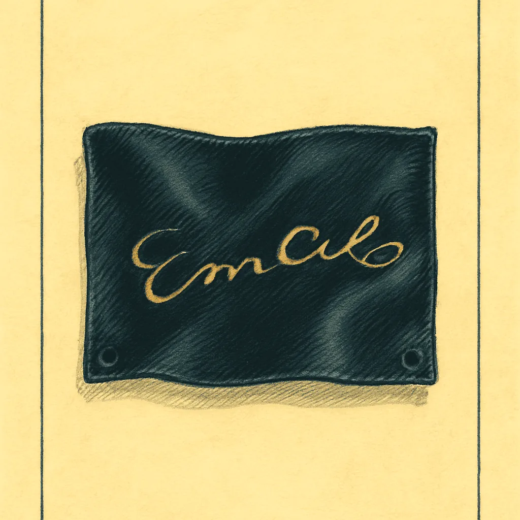 How a house label read in the thirties illustration