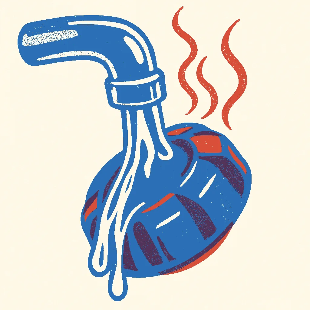 Run it under hot water illustration