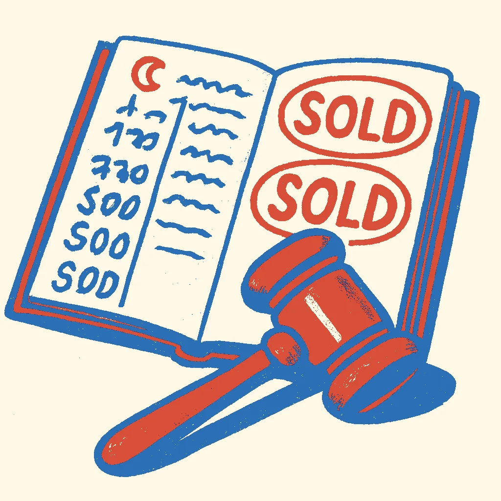 Sold, not asking illustration