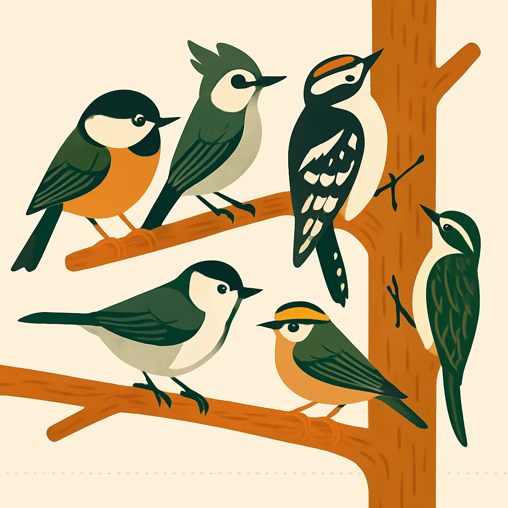 Winter flocks and who leads them illustration